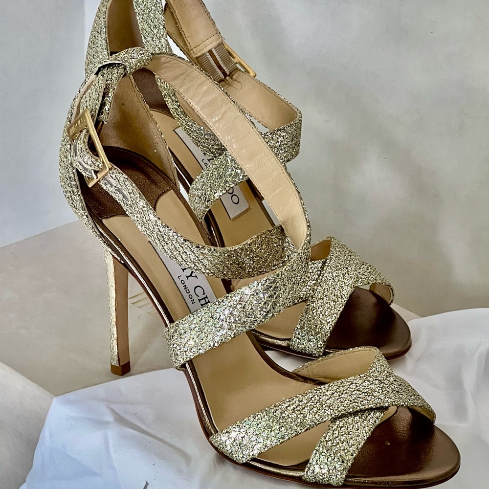 Jimmy Choo Gold/Silver Women's Heels New With Box - Picture 5 of 13